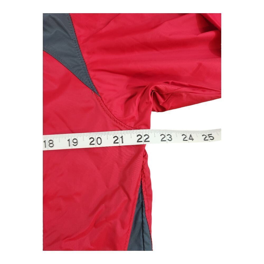 Columbia mens windbreaker jacket full zip hood red gray sz small sportswear - Picture 11 of 12